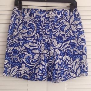 Izod Blue and White Floral Print Women’s Shorts